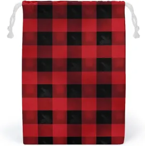 Storage Bags Makeup Bag Toy Bag Reusable Bags Toiletry Red Black Buffalo Check Plaid Printed Organizer Multi Purpose Foldable Ditty Bag Travel Pouch