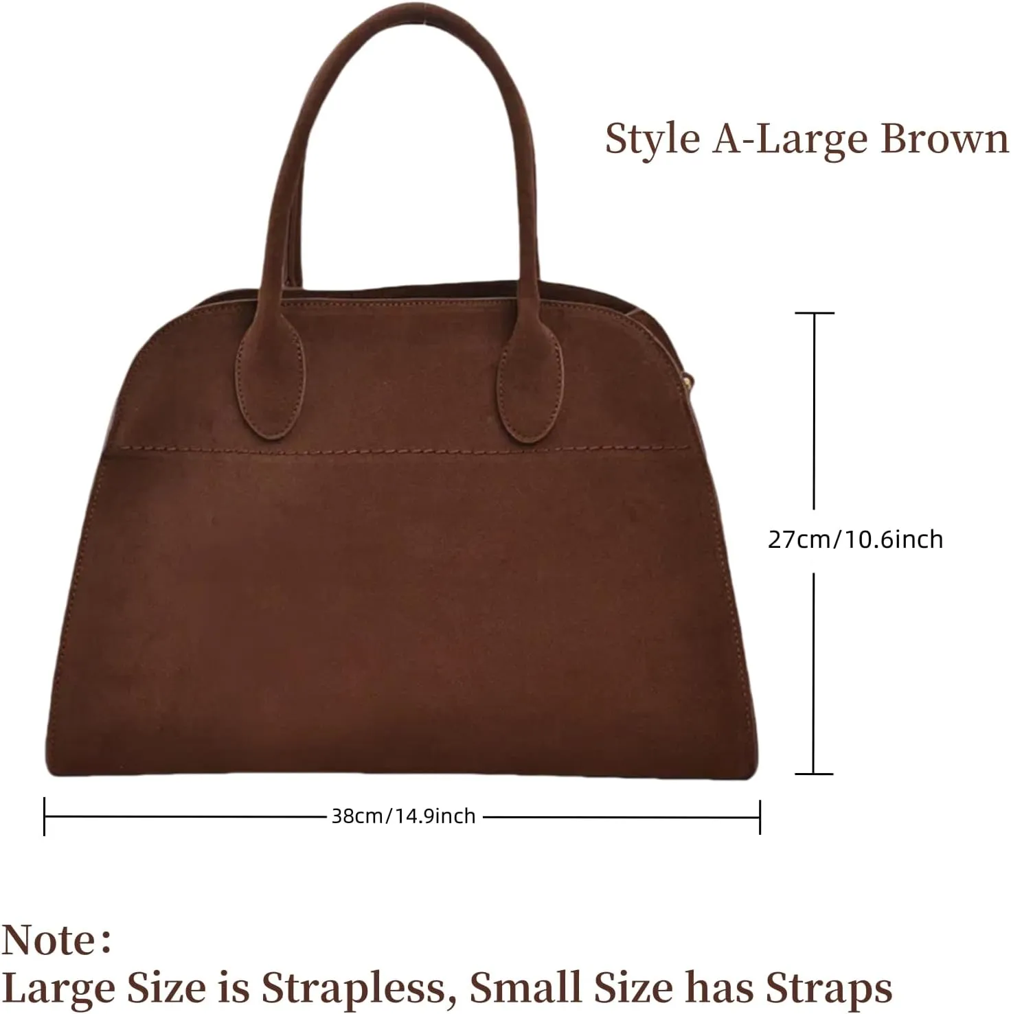 Suede Tote Bag for Women, Womens Purse Slouchy Hobo Handbag Brown Retro Top Handle Bag, Fashion Shoulder Satchel Work Bags