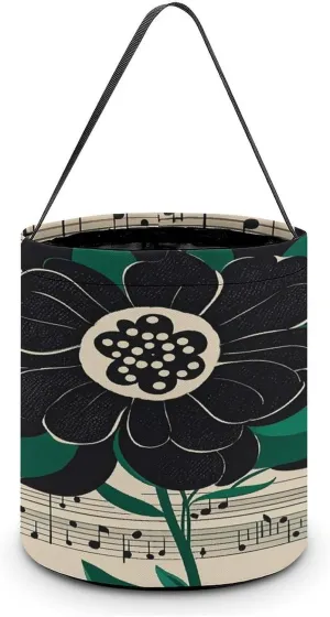 Supernatural Flowers Halloween Tote Candy Bag Candy Basket Candy Bucket Gift Bag for Halloween Party