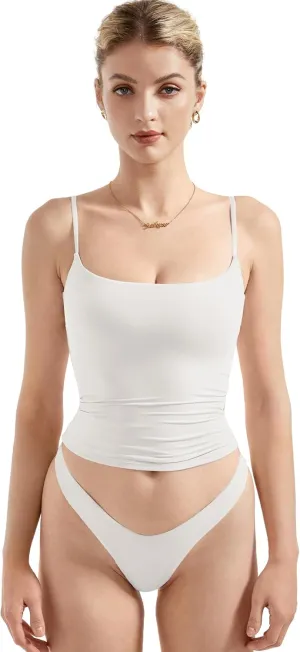 SUUKSESS Women Sexy Square Neck Tank Top Summer Y2K Going Out Basic Cami Shirt