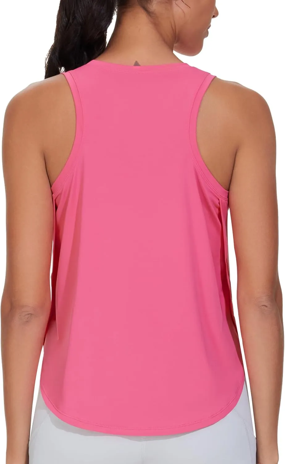 THE GYM PEOPLE Womens Racerback Workout Tank Tops Split Side Loose Fit Sleeveless Yoga Running Shirts with Curved Hem