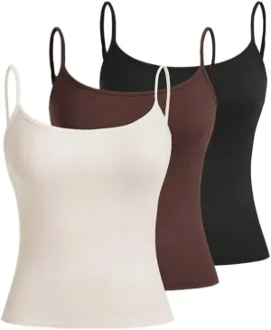 Tops For Women Fashion 2024 Casual 3pcs Set Of Sexy Fit Camisoles For Summer Trendy Cami Tank Tops