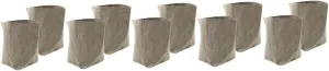 Toyvian 5pcs Washable Paper Grocery Bag Heavy Duty Storage Pouch for Planting and Vegetables Grey Paper Planter with Lining for Leak Use
