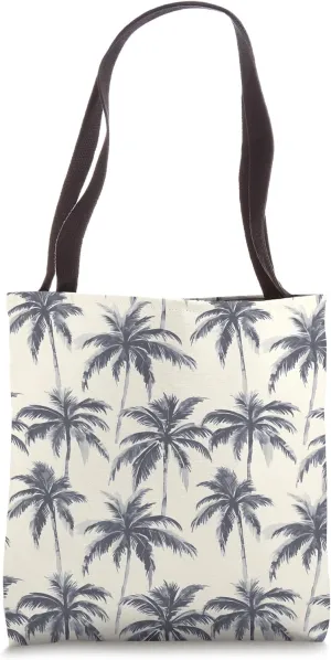 Tropical Palm Tree Design, Beachy Aesthetic , Coastal Style Tote Bag
