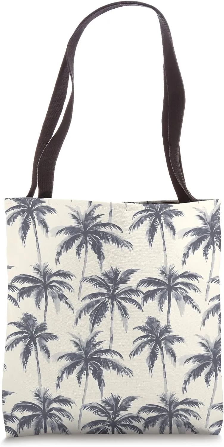 Tropical Palm Tree Design, Beachy Aesthetic , Coastal Style Tote Bag
