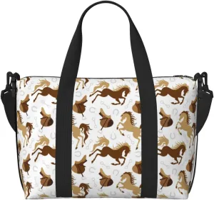 VOSERY Laptop Tote Bag for Women Work - Minimalist Cool Horse Saddle Gym Bag for Women Men, Personal Item Crossbody Travel Bags for Women Men Carry On, Overnight Weekender Bags for Women Travel