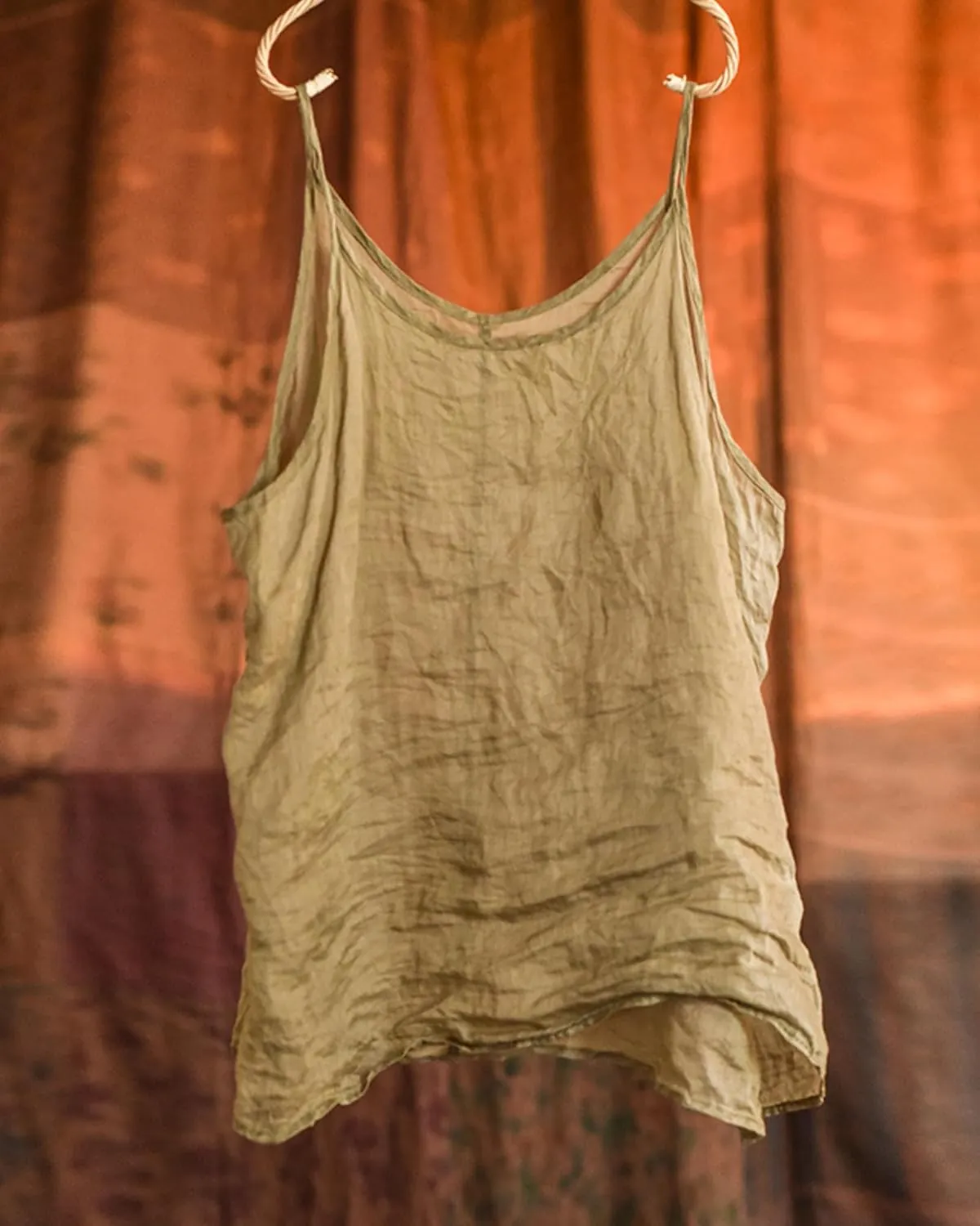 Womens Ramie Camisole Tank Tops Causal Solid Color Sleeveless Tops Summer Loose Fit Spaghetti Strap Cami Shirts
