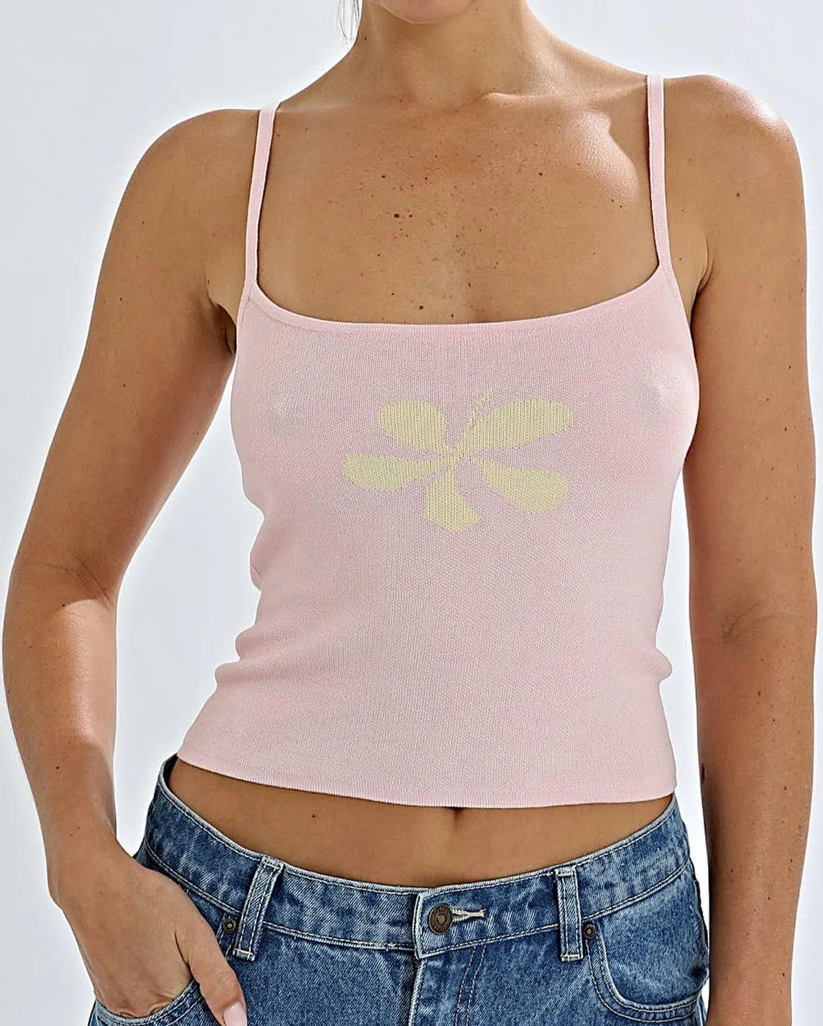 Women's Y2k Knit Crop Tank Tops Spaghetti Strap Backless Camisole Sexy Sleeveless Crochet Going Out Vest Crop Tops
