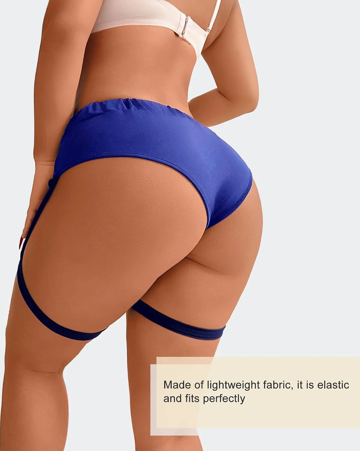 Women's Yoga Shorts with Garters High Waist Slim Sexy Bodycon Booty Dance Hot Pants Bandage Workout Butt Lifting