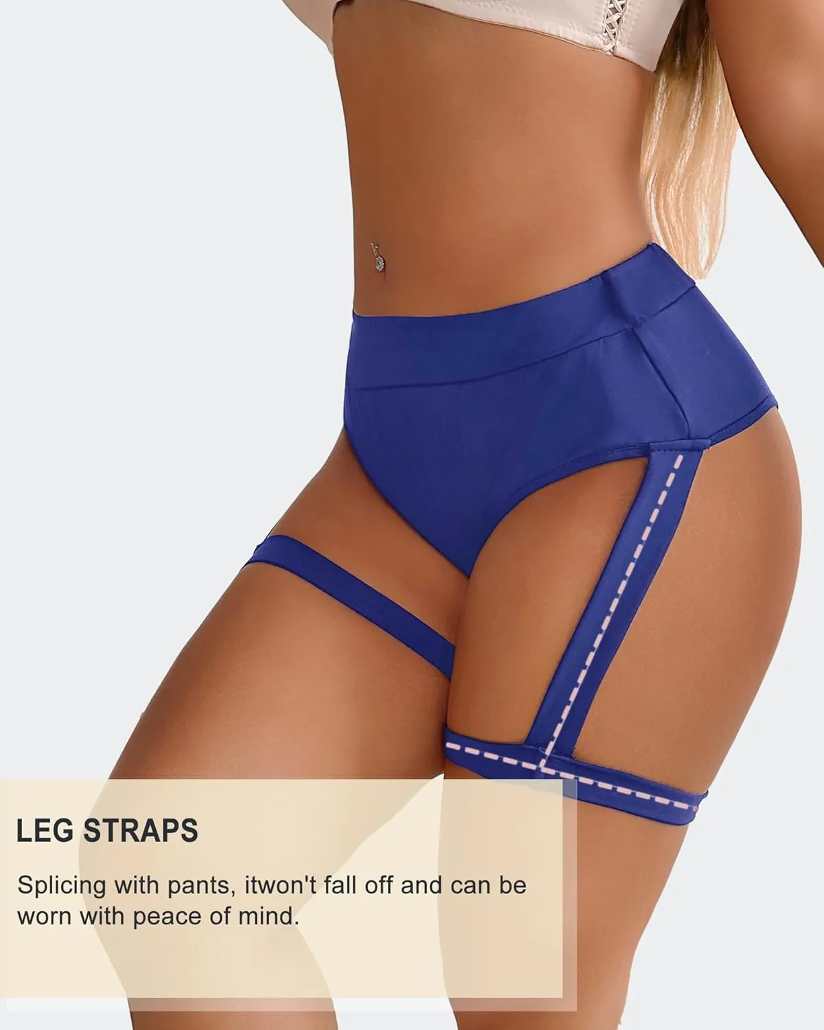 Women's Yoga Shorts with Garters High Waist Slim Sexy Bodycon Booty Dance Hot Pants Bandage Workout Butt Lifting