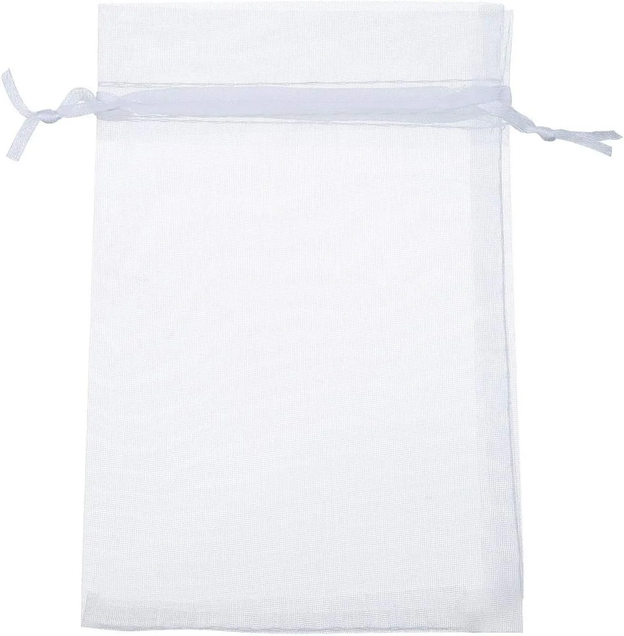 Wudygirl 100pcs Organza Bags 4X6 Gift Bags with Drawstring Jewelry Pouches for Party Wedding Favor Christmas Candy Baby Shower (White 4x6)