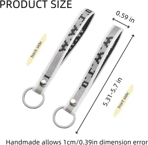 WWJD Keychain Wristlet Car Key Chain Key Rings Holder Accessories for Women Girls Purse Handbags Backpack School Bag