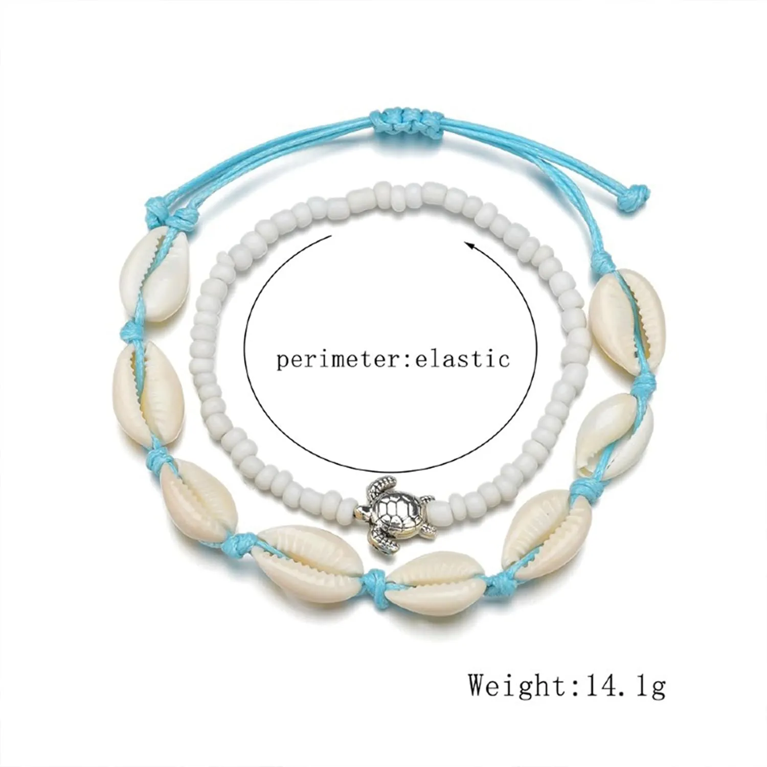 YANCHUN Anklets for Women Waterproof Sea Shell Starfish Ankle Bracelets Summer Beach Dresses for Women 2025 Vacation