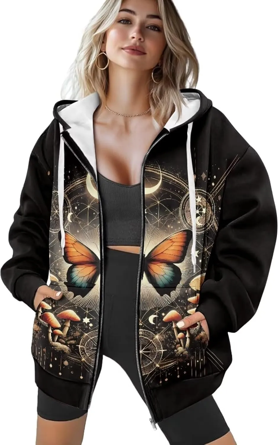 Ystardream Oversized Sweatshirts for Women Loose Fit Size XS-XL