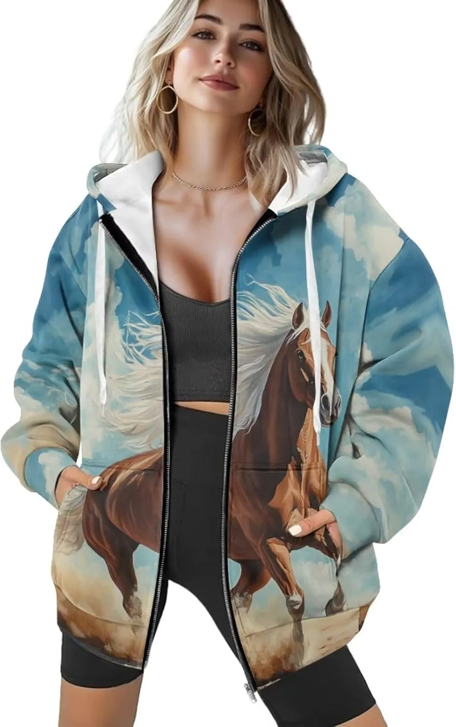 Ystardream Oversized Sweatshirts for Women Loose Fit Size XS-XL